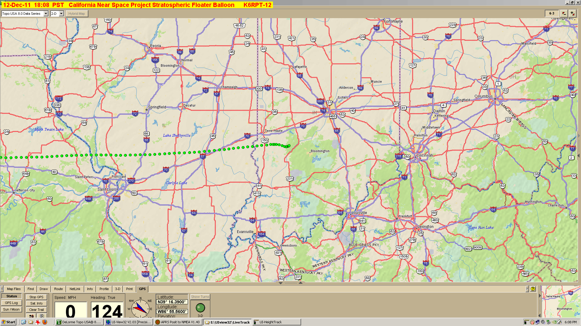 Tracked Station on Delorme TopoUSA 8.0